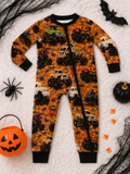 Halloween Monster Truck Bamboo Convertable Sleeper Pajamas